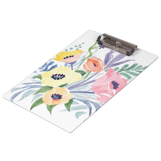 Spring Flower Bouquet |  bloemen Waterverf Klembord (Gekanteld)