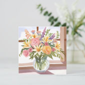 Spring Flower Bouquet |  Kaart (Staand voorkant)