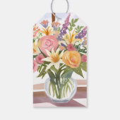 Spring Flower Bouquet |  Kaart Cadeaulabel (Achterkant)