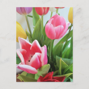 Spring Flower Bouquet Tulips, Floral, Natuur Briefkaart