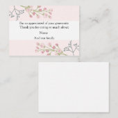 Spring Flower Branch Corolla Dank u kaarten Notitiekaartje (Voorkant / Achterkant)