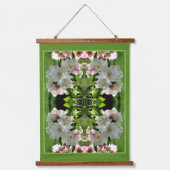 Spring Flower Crabapple Blossoms Abstract Hangend Wandkleed (Voorkant)