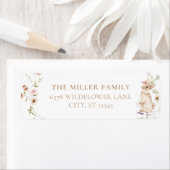 Spring Flower Easter Bunny Baby Shower  Etiket (Insitu)