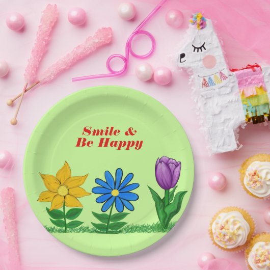 Spring Flower Garden Papier Borden Papieren Bordje (Feest)