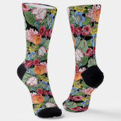 Spring Flower Garden Pattern Sokken (Gebogen)