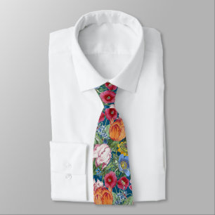 Spring Flower Garden Pattern Stropdas