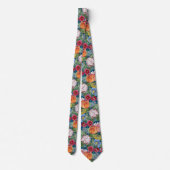 Spring Flower Garden Pattern Stropdas (Achterkant)