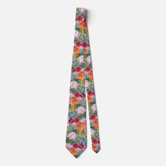 Spring Flower Garden Pattern Stropdas (Voorkant)