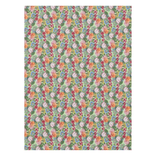 Spring Flower Garden Pattern Tafelkleed (Voorkant)