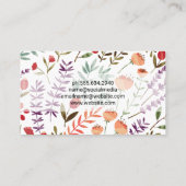 Spring Flower Garden Pattern Visitekaartje (Achterkant)