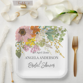 Spring Flower Garden Vrijgezellenfeest Papier Onde Papieren Bordje