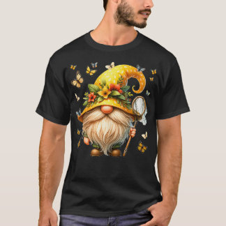 Spring Flower Gnome Graphic voor tuinman Schattige T-shirt