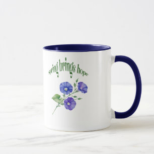 Spring Flower Mok - "Spring Brengt Hoop" Ontwerp