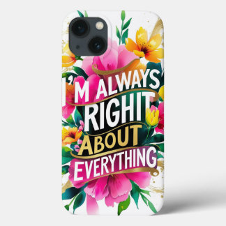 Spring Flower Sarcasm Quote iPhone 13 Hoesje