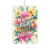 Spring Flower Sarcasm Quote Luchtverfrisser (Voorkant)