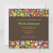 Spring Flowers 30th Birthday Party Invitation (Dos)