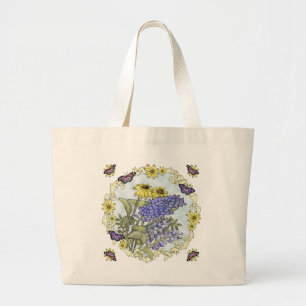 Spring Flowers aangepaste naam canvas tas