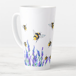 Spring Flowers and Bees Latte Mok