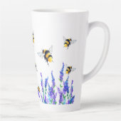 Spring Flowers and Bees Latte Mok (Rechts)