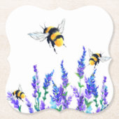 Spring Flowers and Bees Paper Onderzetter (Voorkant)