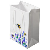 Spring Flowers and bijes Flying Gift Bag Medium Cadeauzakje (Voorkant Gekanteld)