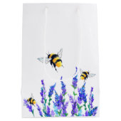 Spring Flowers and bijes Flying Gift Bag Medium Cadeauzakje (Achterkant)