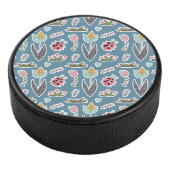 Spring Flowers and Ladybug Pattern Hockey Puck (3/4)