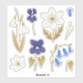 Spring Flowers Art Sticker Pack (Vel)