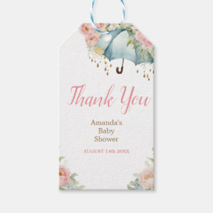 Spring Flowers Baby shower Bedankt Cadeaulabel