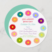 Spring Flowers Birthday Kaart (Voorkant / Achterkant)