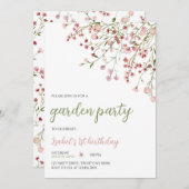 Spring Flowers Birthday Kaart (Voorkant / Achterkant)