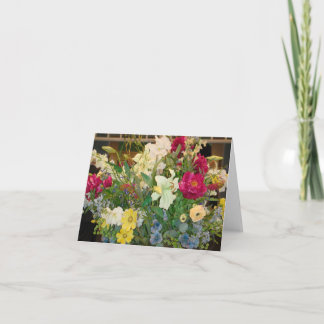 Spring Flowers Blank Note Kaart
