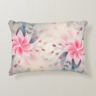 Spring Flowers Blossom roze Waterverf Accent Kussen