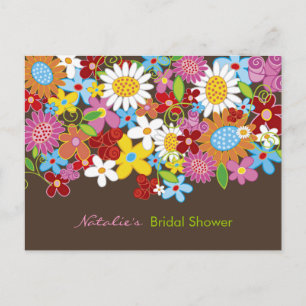 Spring Flowers Bridal Shower Invitation Briefkaart