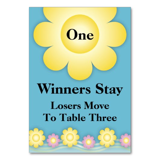 Spring Flowers Bunco Table Kaart #1 (Voorkant)