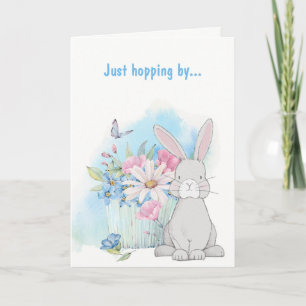 Spring Flowers Bunny Rabbit All Occasion Kaart