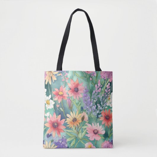 Spring Flowers Canvas tas (Voorkant)
