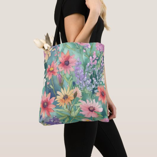 Spring Flowers Canvas tas (Dichtbij)