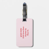 Spring Flowers Cherry Blossom Pink Blush Bagagelabel (Achterkant verticaal)