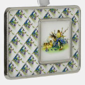 Spring Flowers, Chicks & Easter Bunny Ornament (Rechts)