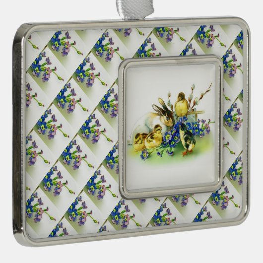 Spring Flowers, Chicks & Easter Bunny Ornament (Rechts)