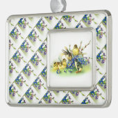 Spring Flowers, Chicks & Easter Bunny Ornament (Links)