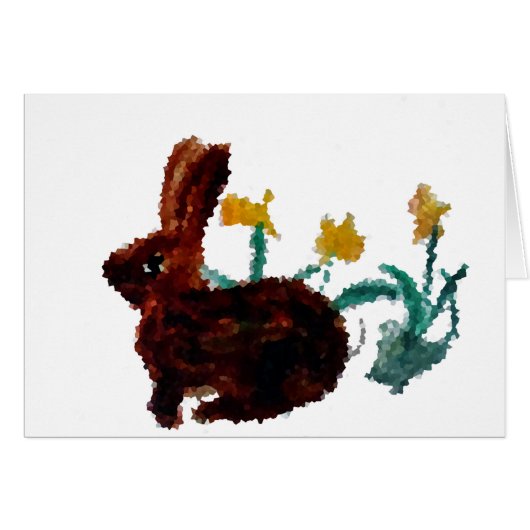 Spring Flowers Cute Rabbit (Voorkant Horizontaal)