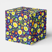 Spring Flowers - Deep Navy Bedankdoosjes (Achterkant)