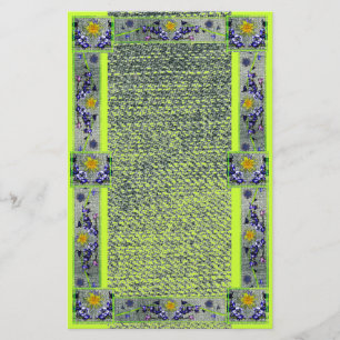 Spring Flowers Denim Paper Briefpapier