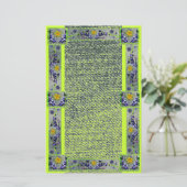 Spring Flowers Denim Paper Briefpapier (Staand voorkant)