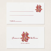 Spring Flowers Double Happiness Chinese Wedding Visitekaartjes (Voorkant /achterkant)