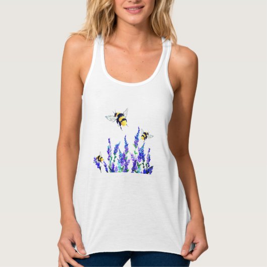 Spring Flowers en Bijen Tanktop (Voorkant)