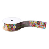 Spring Flowers Garden Dank u bruiloft gunst Labels Lint (Spoel)