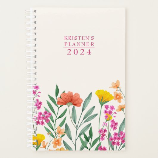 Spring Flowers Gepersonaliseerde Weekplanner Planner (Voorkant)